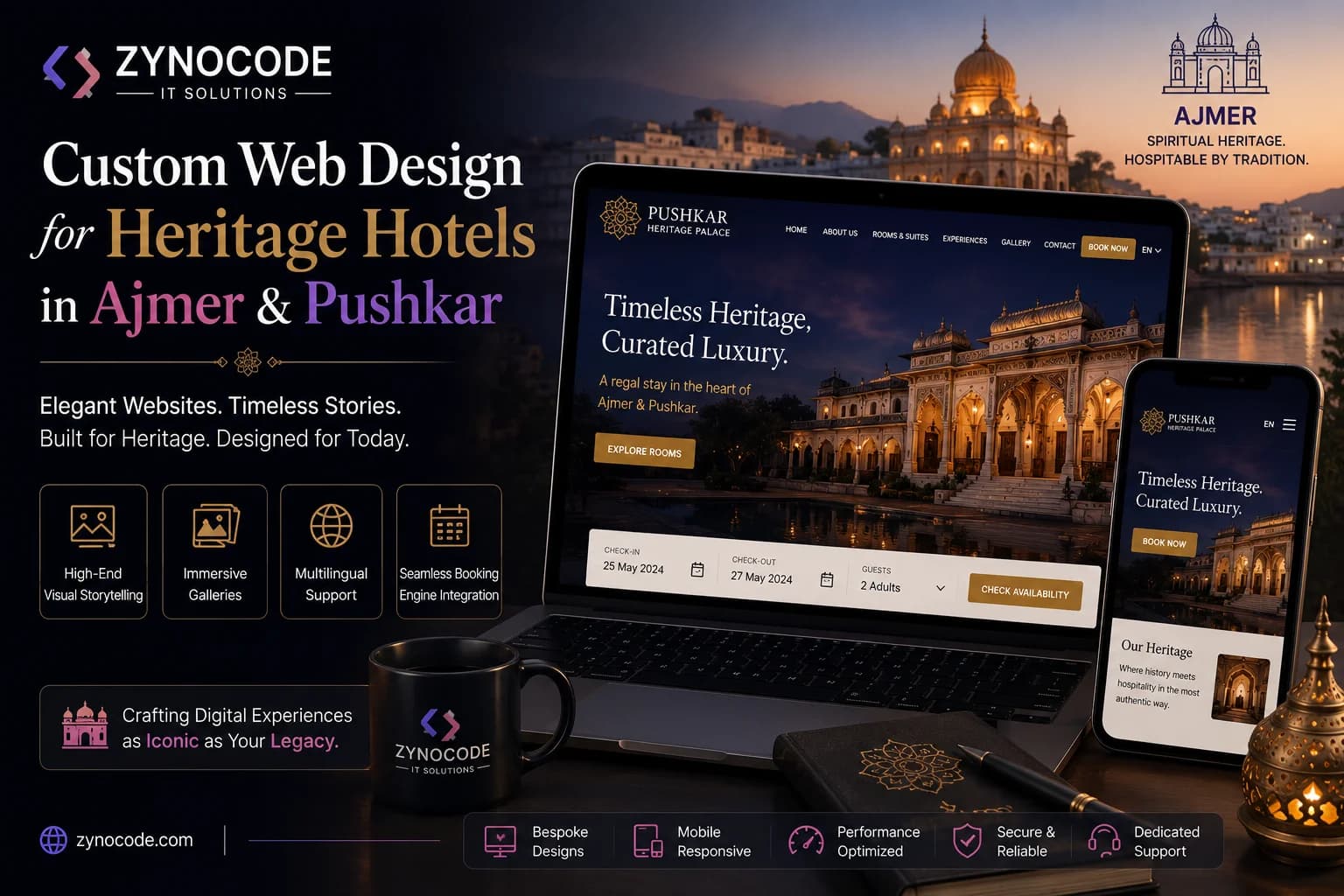 Custom Web Design for Heritage Hotels in Ajmer & Pushkar