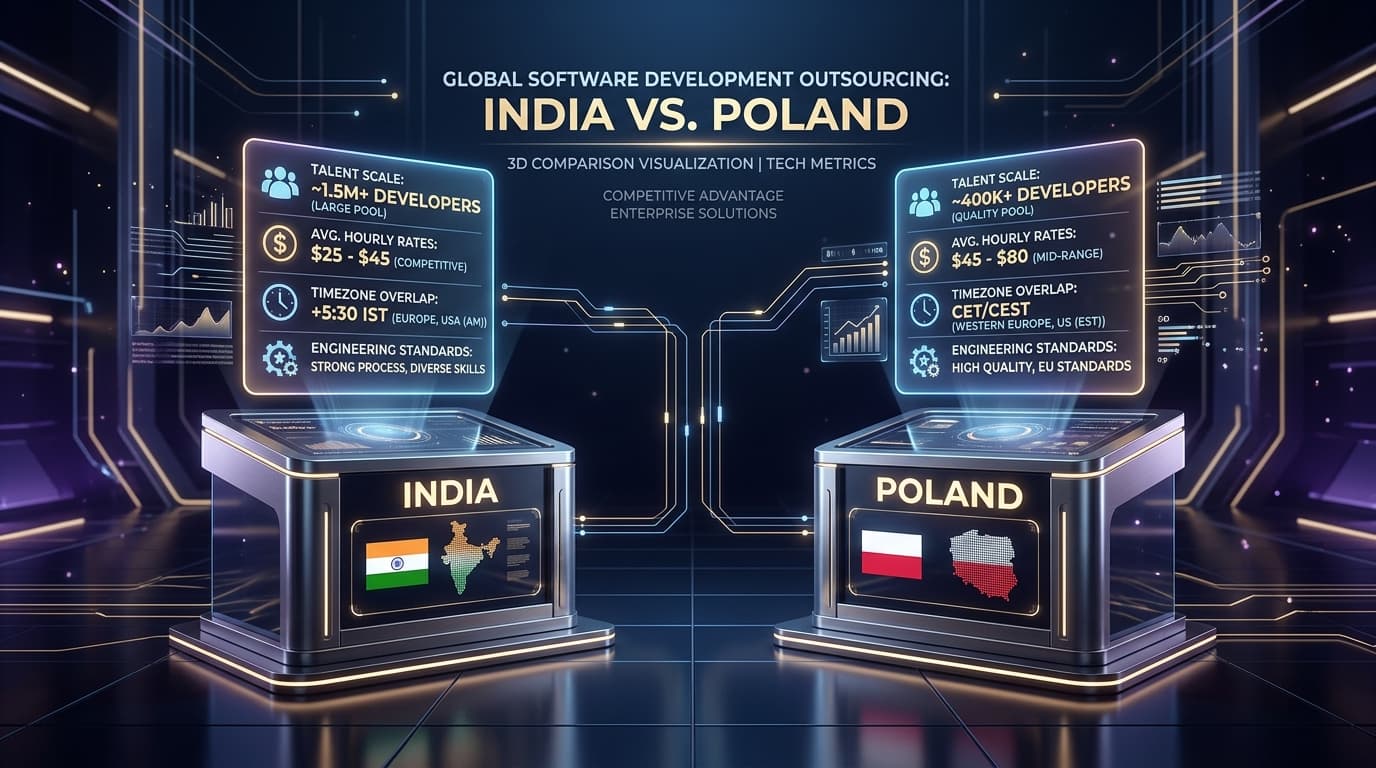 India vs Poland Software Outsourcing: 2026 Cost & Quality Comparison