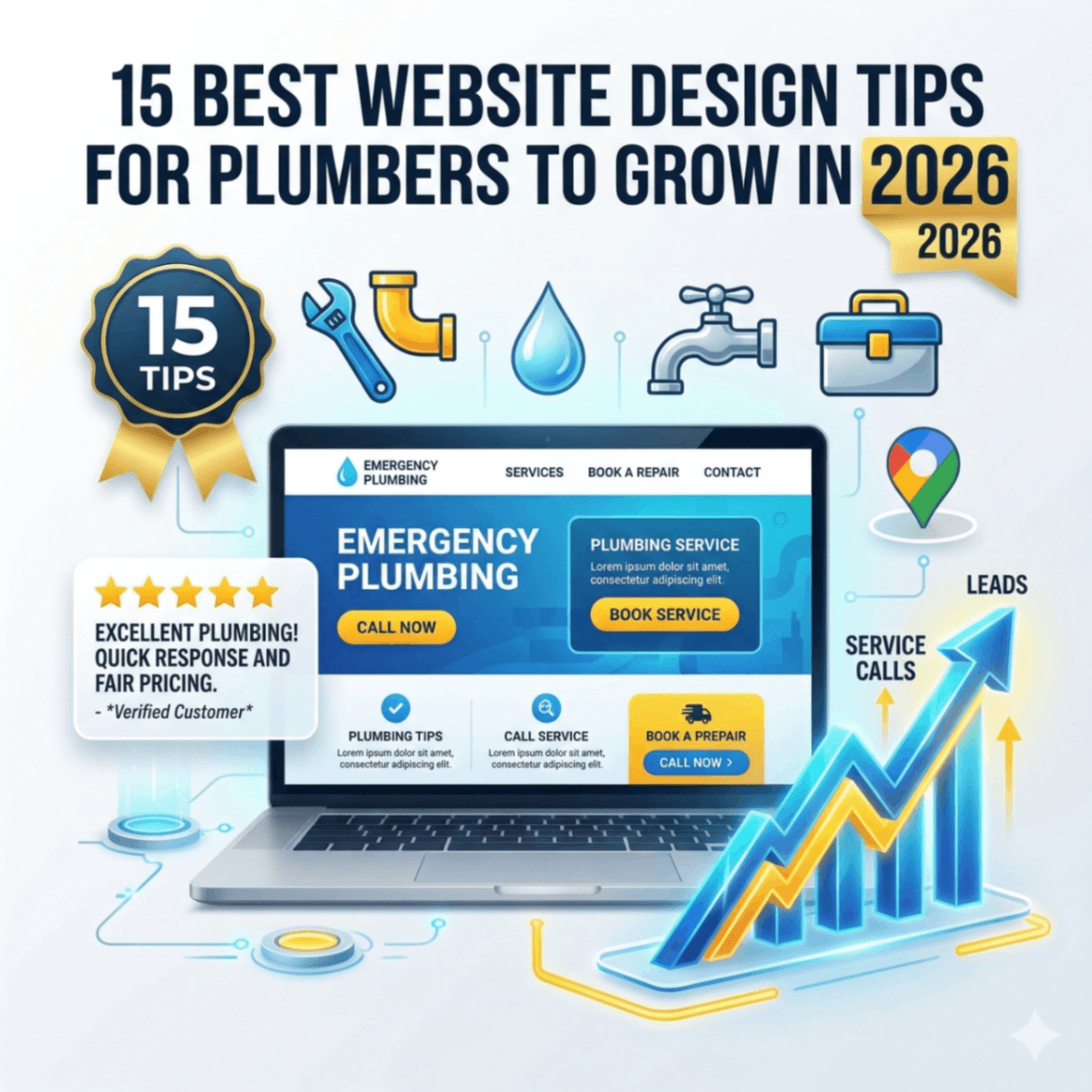 15 Best Website Design Tips for Plumbers to Grow in 2026
