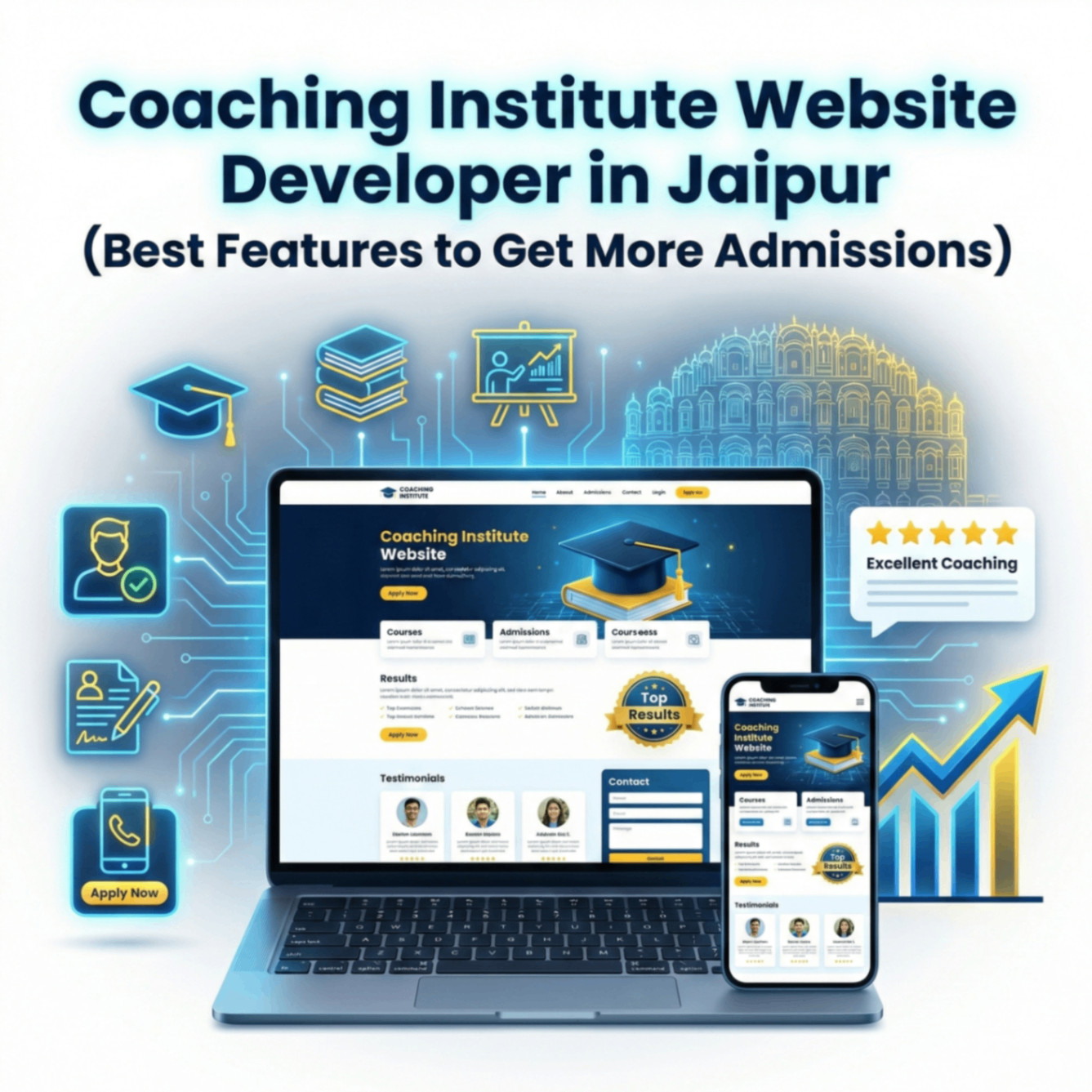 Coaching Institute Website Developer in Jaipur (Best Features to Get More Admissions)